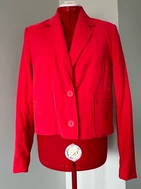 DKNY Bright Red Women's Tailored Blazer